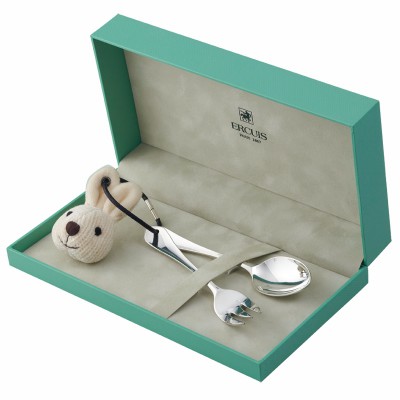 Coffret Citeaux (2 pi�ces avec lapin) (M�tal argent�) par Ercuis