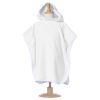 Poncho �ponge blanc et ciel (9-36 mois)