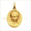 M�daille Vierge Amabilis 22 mm (ovale) (Or jaune)