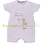 Combinaison courte simple Bouquet d'�t� (naissance au 6 mois) - Sucre d'orge