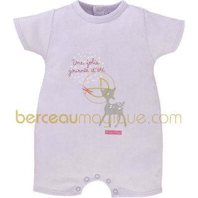 Combinaison courte simple Bouquet d'�t� (naissance au 6 mois) par Sucre d'orge