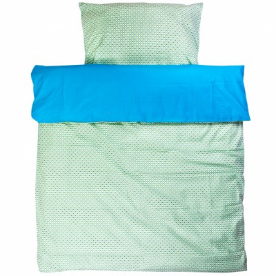 Housse de couette + taie pour berceau philo green (80 x 80 cm)