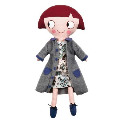Poup�e Ninon Parisienne avec v�tements (manteau, robe liberty et chaussures) par Trousselier