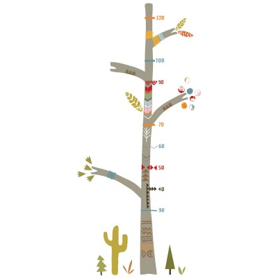 Toise adhésive indian tree by paper & cloth