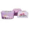Lot de 3 valisettes pour enfant Chateau et fleurs 