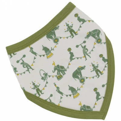 Bavoir bandana réversible cirque vert