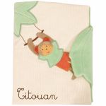 Prot�ge carnet de sant� personnalisable Singe Les Loustics - Moulin Roty