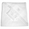 Sortie de bain avec gant blanc (100 x 100 cm)