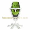 Chaise haute Loop assise verte / ch�ssis blanc