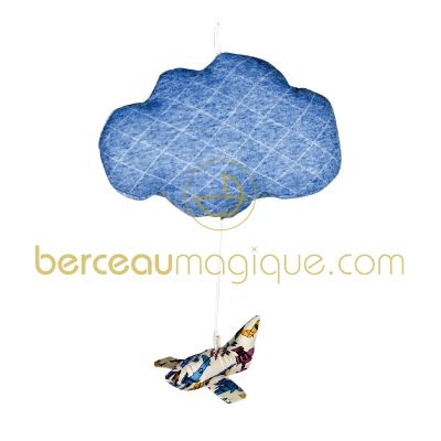 Nuage musical avion (16 cm) par Trousselier