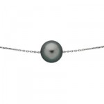Collier Ma perle de Tahiti (or blanc 750�) - Berceau magique bijoux
