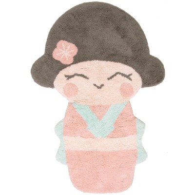 Tapis lavable oki-koki rose (70 x 100 cm)