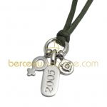 Pendentif Pogo pierre pr�cieuse (fille) (Or blanc) - Mikado