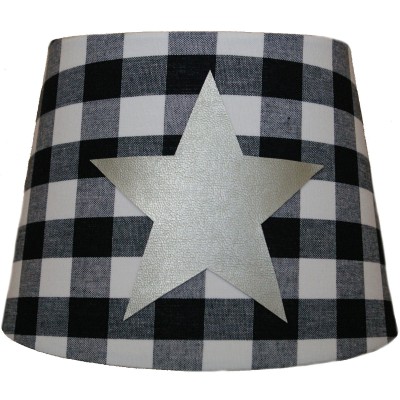 Abat-jour silver star étoile grise pour lampe (20 x 15 cm)