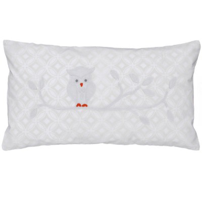 Coussin hibou blanc (37 x 20 cm)