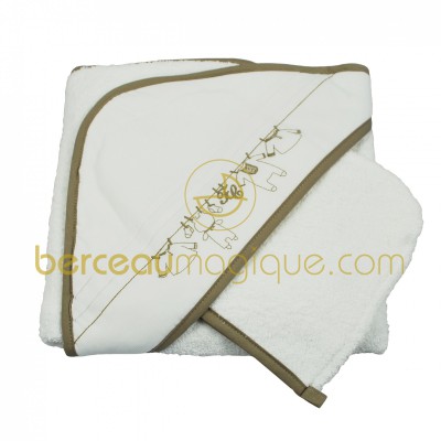 Cape de bain ivoire Trousseau   par  Tartine et Chocolat