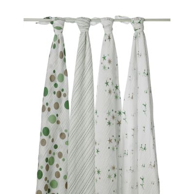 Lot de 4 maxi-langes Pois vert par Aden + Anais