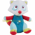 Peluche velours raton laveur Un monde de couleurs - Sucre d'orge