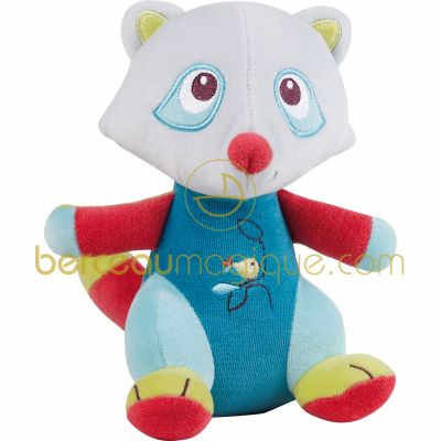 Peluche velours raton laveur Un monde de couleurs par Sucre d'orge