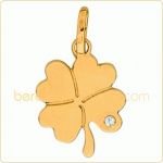 Pendentif tr�fle et un diamant - Berceau magique bijoux