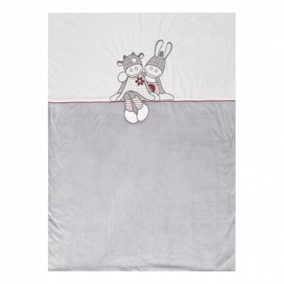 Couverture veloudoux Paquito et Lolita (100 x140 cm) par Noukie's