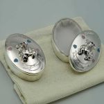Bo�tes premi�re dent et premi�re boucle de cheveux (m�tal argent�) - Orf�vrerie de Cr�vigny 