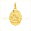 M�daille ange en relief diamant� (ovale)