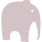 Sticker �l�phant rose - Art for Kids