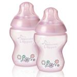 Lot de 2 biberons d�cor�s roses (260 ml) - Tommee Tippee