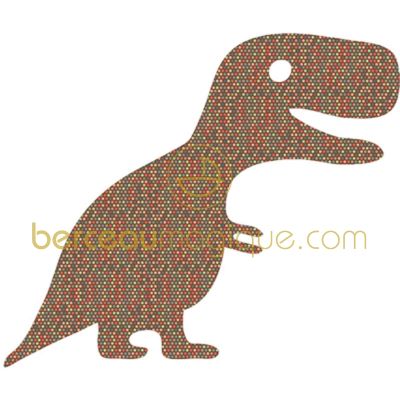Sticker Happy Dino multicolore chocolat (2 tailles) par Art for Kids