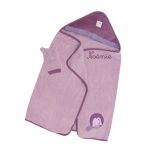 Sortie de bain et gant Parme personnalisable Basile et Lola - Moulin Roty