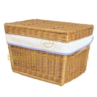 Coffre � jouets en osier Bellino bleu par Trixie
