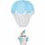 Lampe montgolfi�re turquoise / gris perle