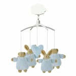 Mobile musical Lapin nid d'ange et ours bleu - Trousselier