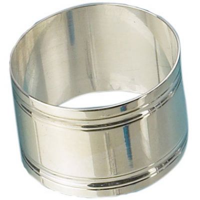 Rond de serviette Chope �vas�e filets (M�tal argent�)   par  Aubry Cadoret