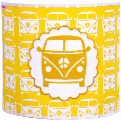 Applique murale circulaire little van jaune