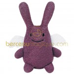 Petit doudou hochet Ange lapin Prune (12 cm) - Trousselier