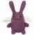 Petit doudou hochet Ange lapin Prune (12 cm)