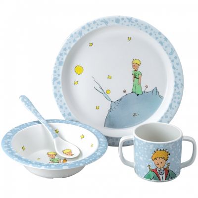 Coffret repas enfant bleu petit prince (4 pièces)