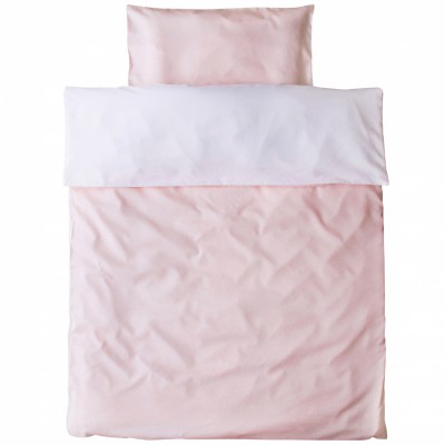 Housse de couette + taie pour berceau pink bows (80 x 80 cm)