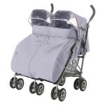 Tablier double pour poussette canne double Twixx gris perle - Red Castle