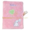 Prot�ge carnet de sant� rose Plume d'ange