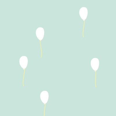 Papier peint ballons vert clair