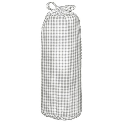 Drap housse vichy gris (70 x 140 cm)