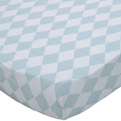 Drap housse berceau jacquart bleu (40 x 80 cm)