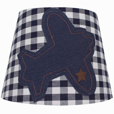 Abat-jour air-o-plane bleu foncé pour lampe (35 x 28 cm)