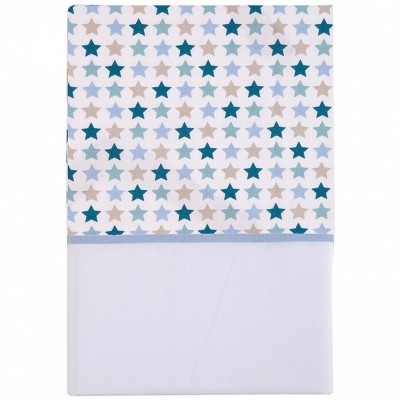 Drap lit bébé mixed stars mint (110 x 140 cm)