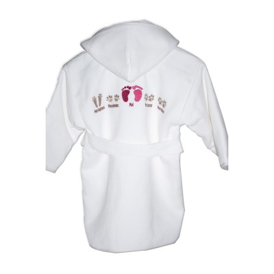 Peignoir � capuche Petits pieds (4 ans) par La maison des abeilles