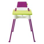 Chaise haute Seaty blanc, prune, vert - B�aba