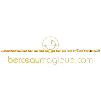 Bracelet maille ovale (or jaune 750�) par Berceau magique bijoux